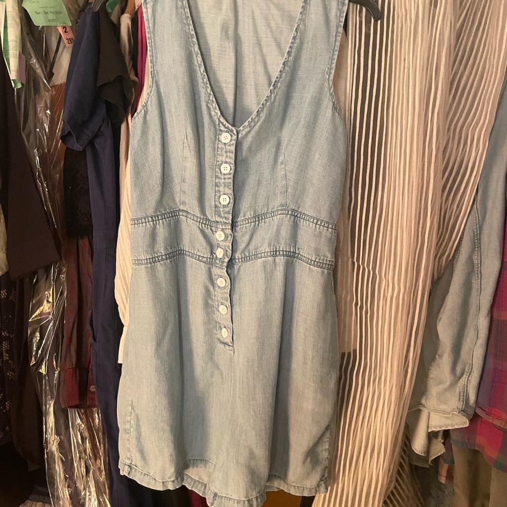 Rails Light Blue Denim Romper